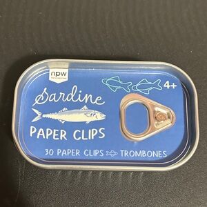 Sardine paper clips set of 30 trombones